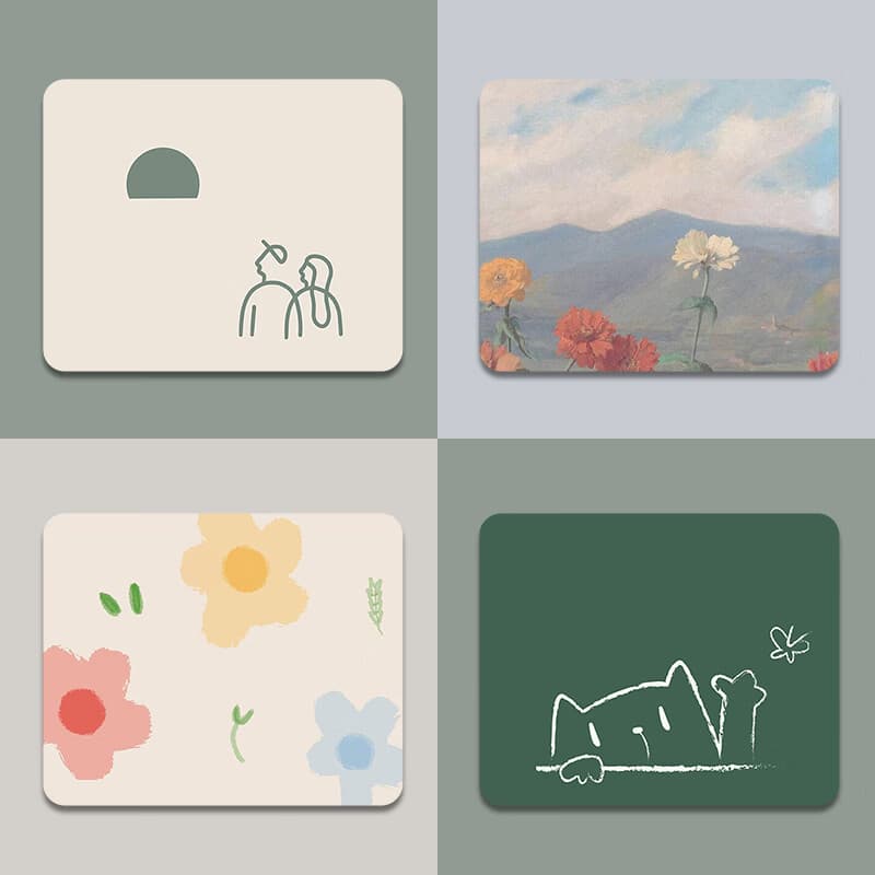 Pequeno pequeno mouse pad engrossado antiderrapante anti-sujo costura de borracha Natural desenho de escritório mouse pa
