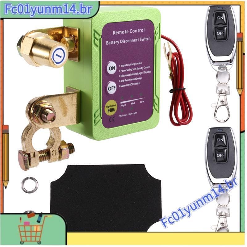 Interruptor De Desconexão De Bateria Inteligente 12V 240A-Desligamento Automático Para Barco De Carro
