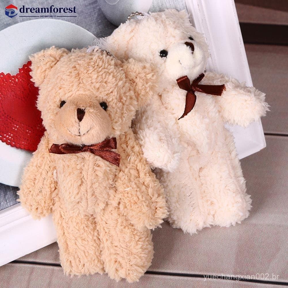 DREAMFOREST Nova Conjunta Ursos De Pelúcia Mini 14CM Urso Pingente Presentes Natal Casamento O7W1
