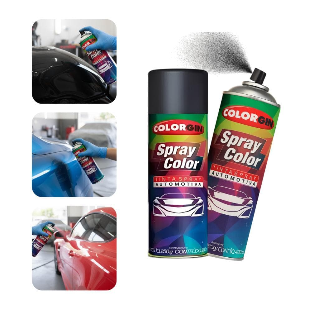 Spray Tinta Automotivo Color Gin Cores Divesas