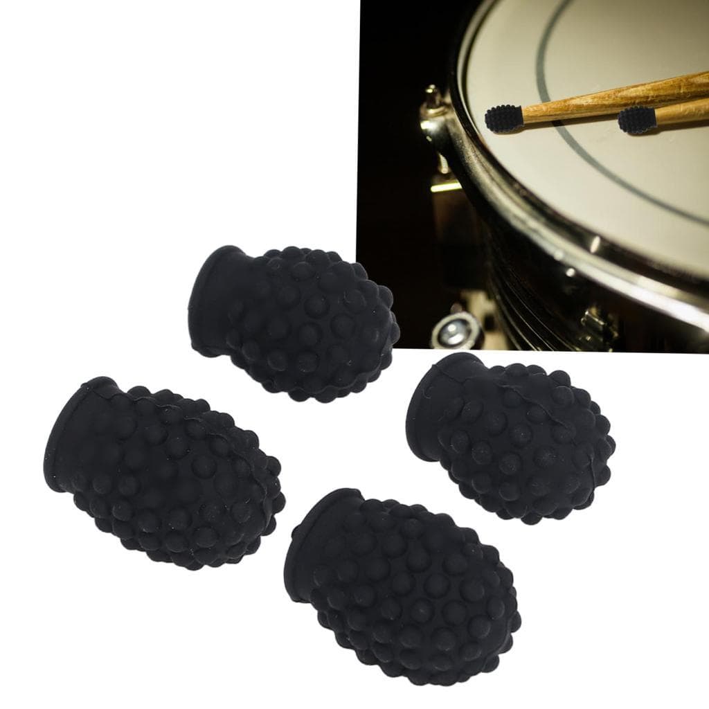 Irfora Silicone Drum Stick Mute Set Dicas macias duráveis ​​para bateristas perfeitos 4 peças
