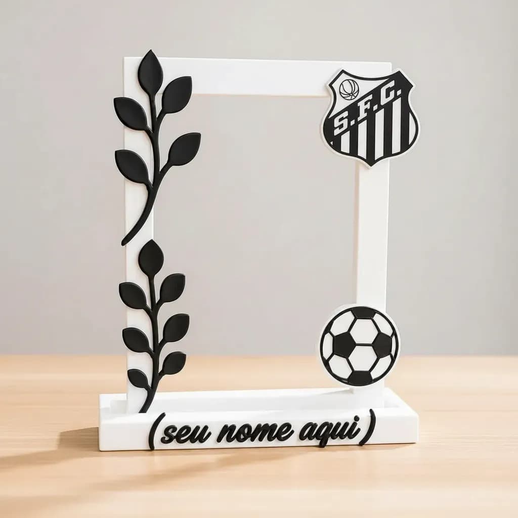 Porta Retrato Personalizado Futebol Santos