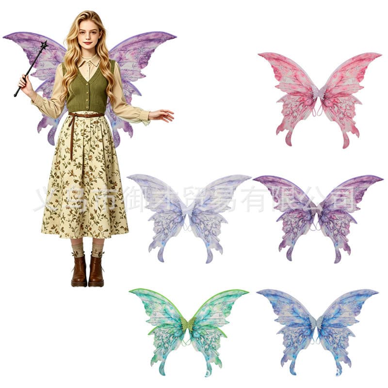Asas De Borboleta Multicoloridas Para Adultos E Crianças , Anjo Extragrandes Festas De Fim De Ano , Apresentações Hallow