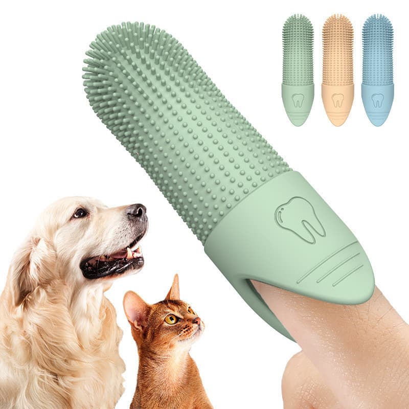 Escova de dentes para animais de estimação, escova de Silicone para dentes de cachorro, gato, coelho, cuidados com os de