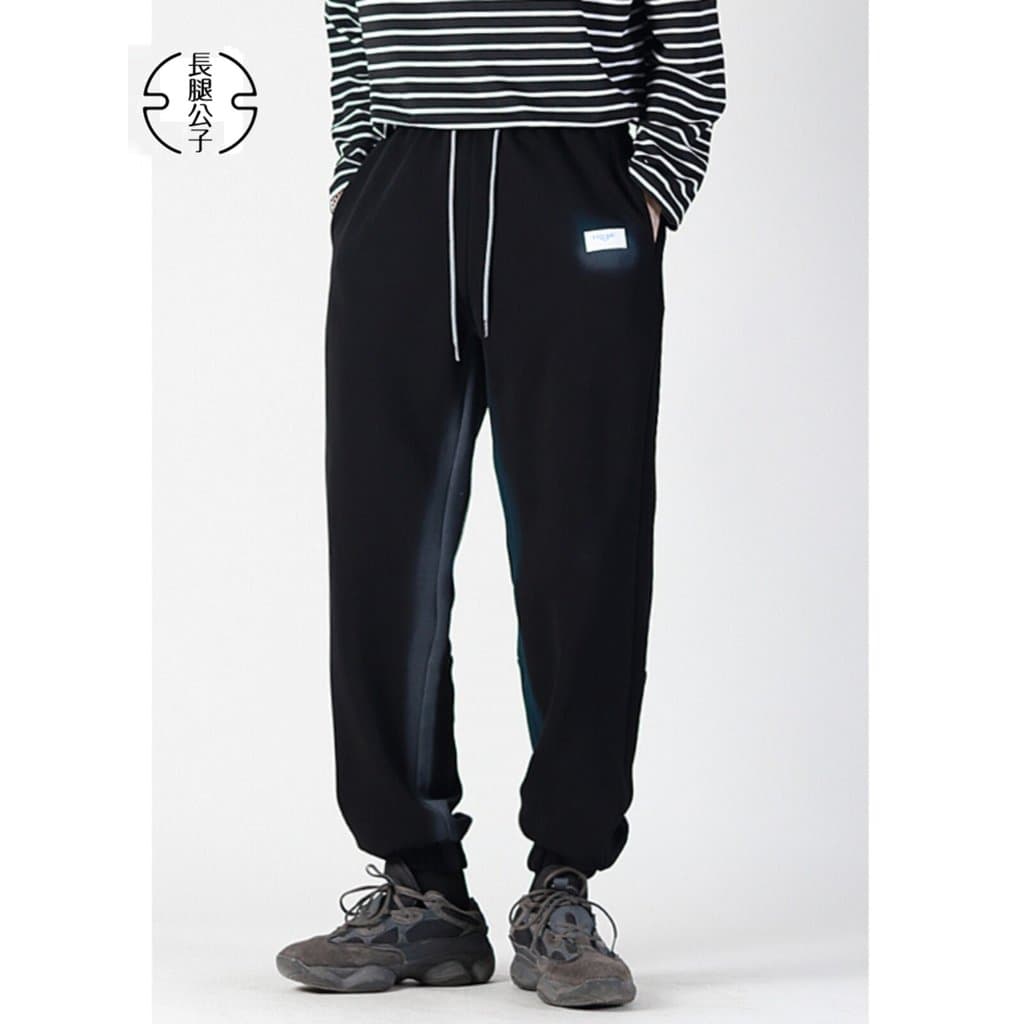 Calças masculinas altas finas 115CM Sweatpants masculino Street Wear ins calças soltas rufião bonito calças esportivas c