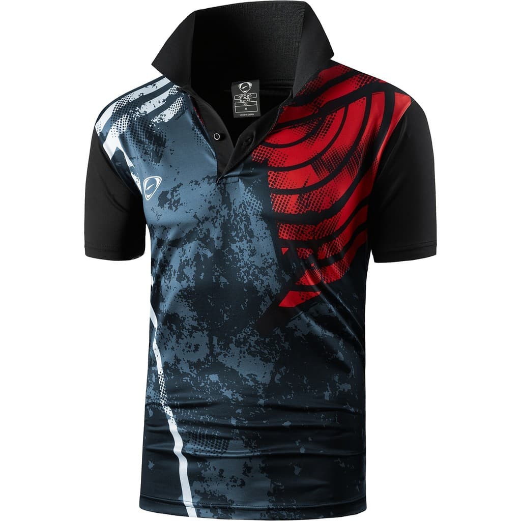 Camisa polo esportiva masculina lapela T camisa polo manga curta cabido tênis golfe boliche LSL252