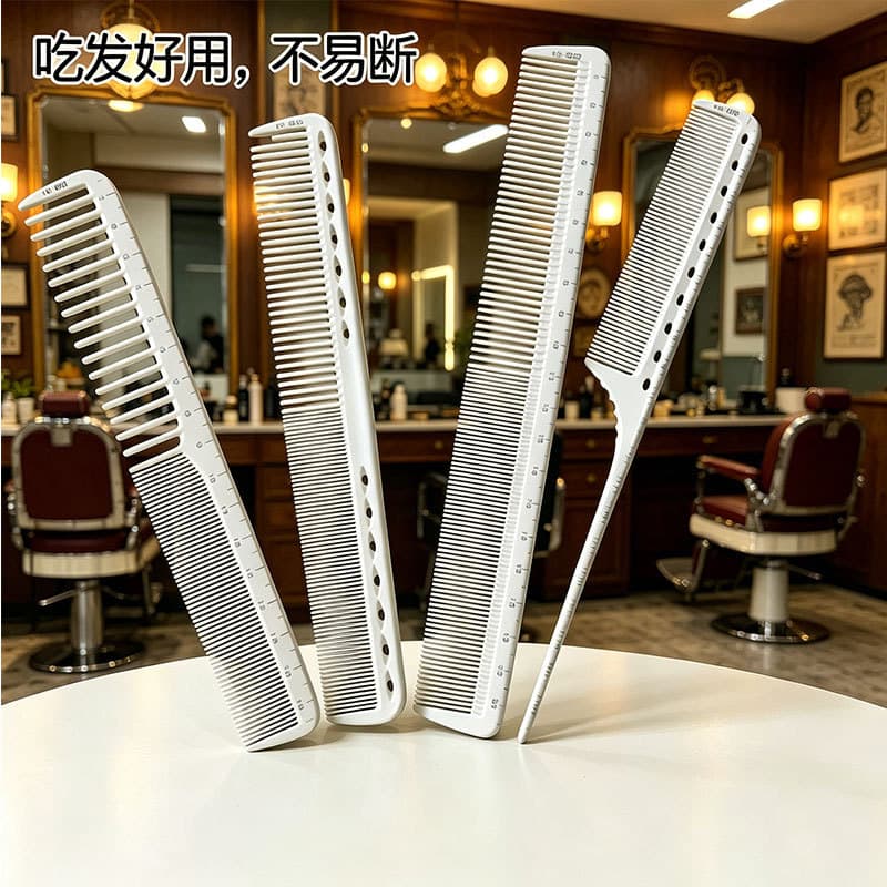 Pente de cauda pontiaguda pente de corte de cabelo cabeleireiro profissional pente de corte de cabelo tamanho pente régu