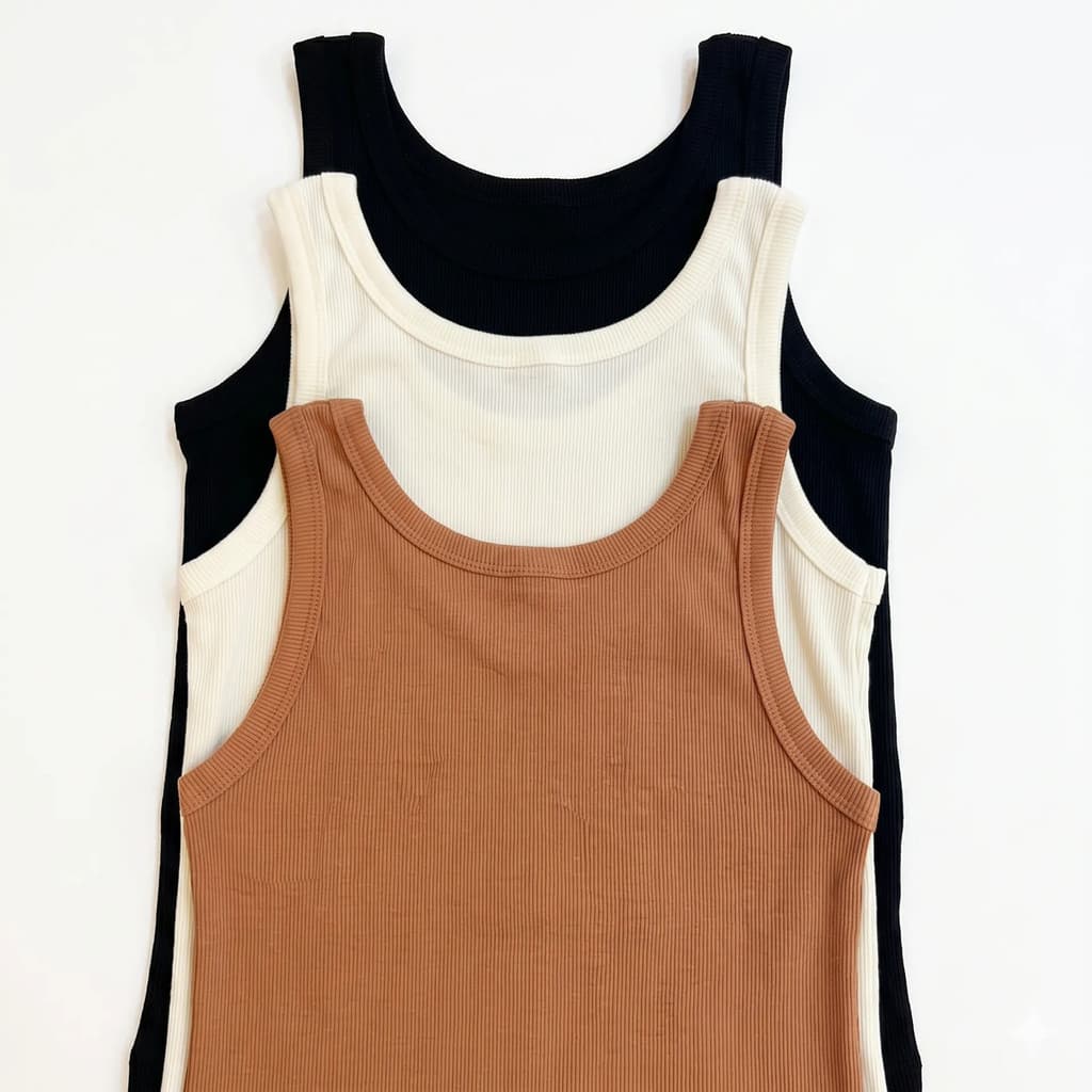 Kit 3 Regata Feminina Canelada Ribana Premium Básica Blusa