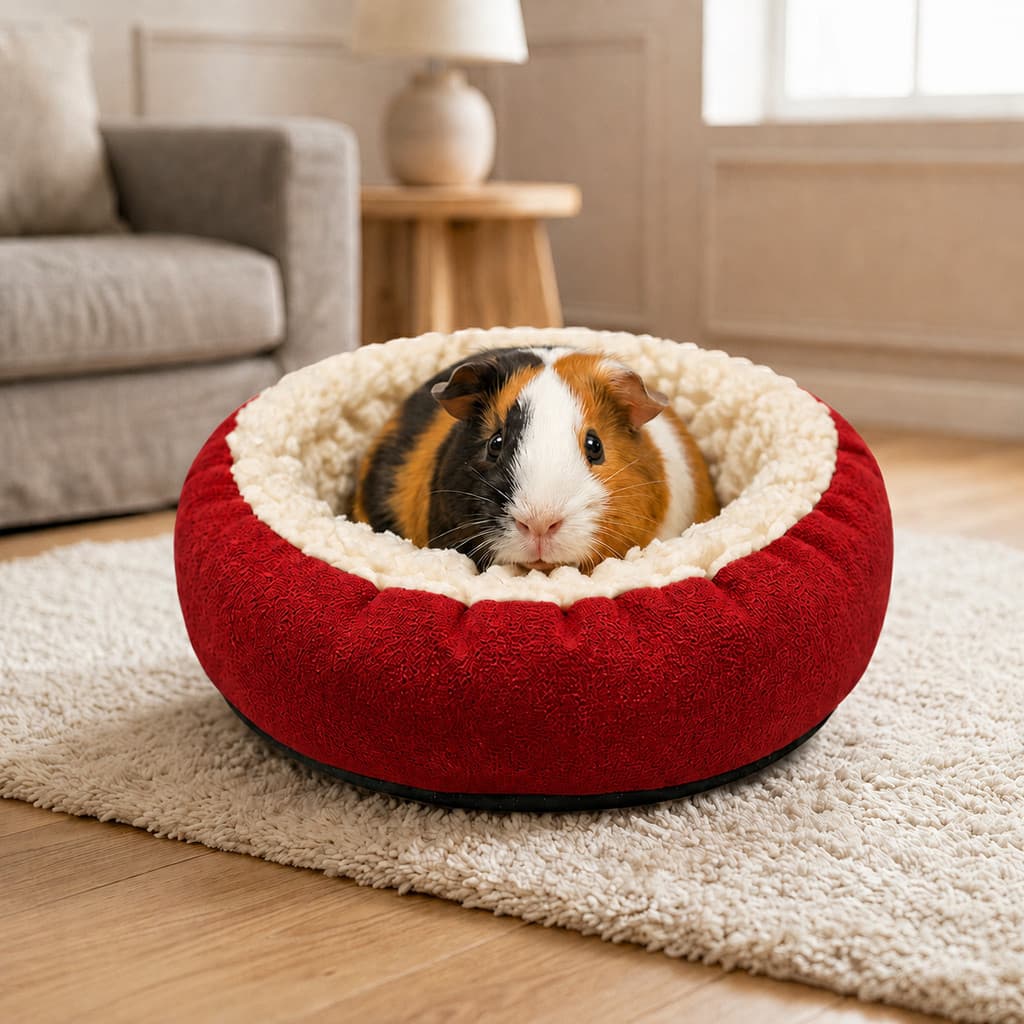 Cama Caminha Pet Redonda Ninho Para Porquinho Da Índia Macho e Fêmea Tam Único