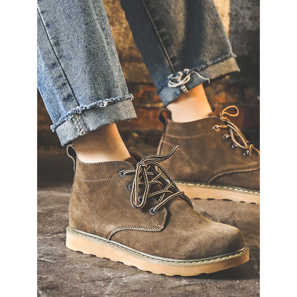 Botas Martin masculinas primavera verão botas curtas de couro genuíno botas masculinas sapatos de cano médio botas casua