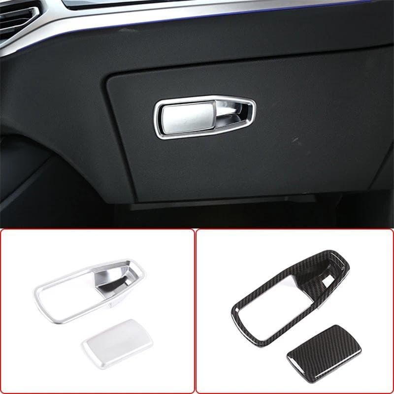 Interior Do Carro Caixa De Luva Interna Co-Piloto Armazenamento Passageiro Alça Guarnição Capa Para BMW Série 3 G20 G28