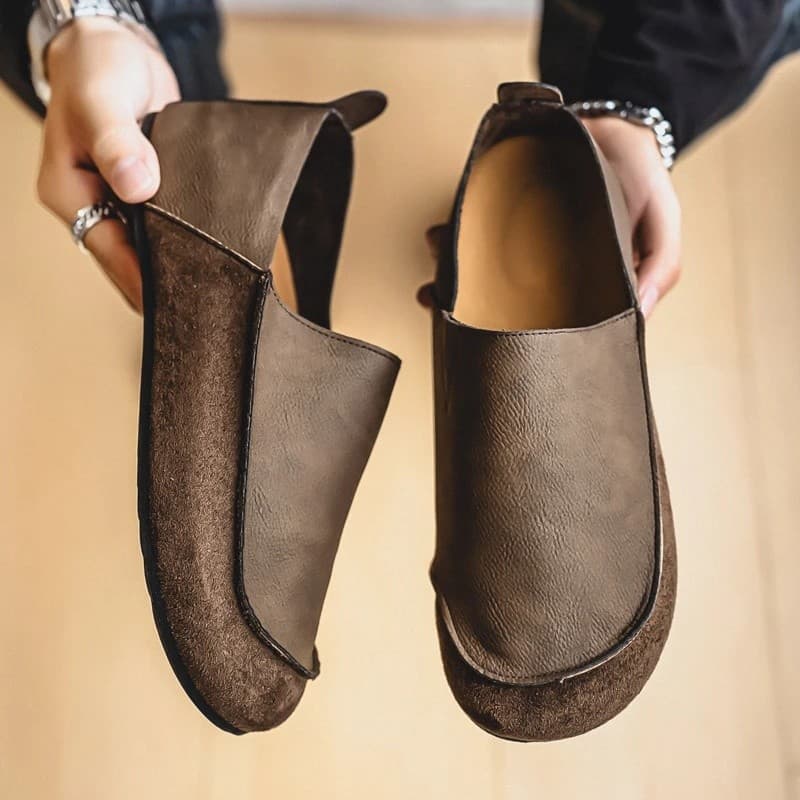 Mocassins Masculinos Para Caminhada Ao Ar Livre , Sapatos Casuais Da Moda Masculina , Conforto Em Couro Macio , mules De
