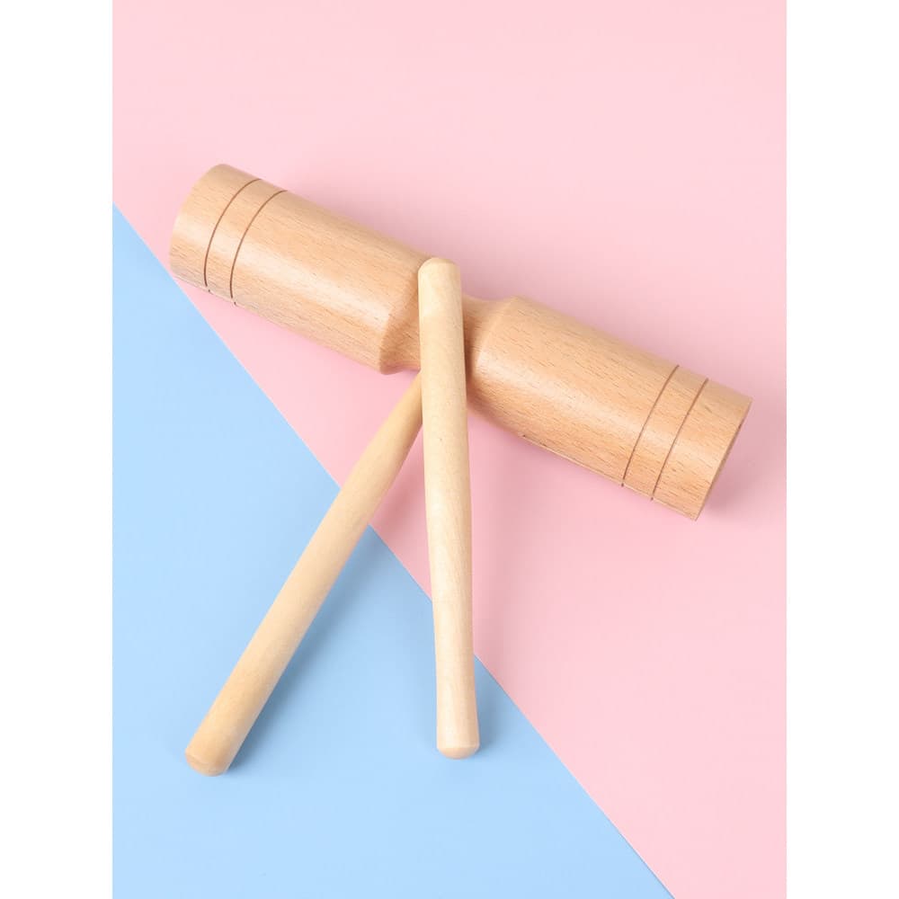 Barril de som duplo para jardim de infância, tamanho grande, instrumento de percussão Orff, barril de som duplo brilhant
