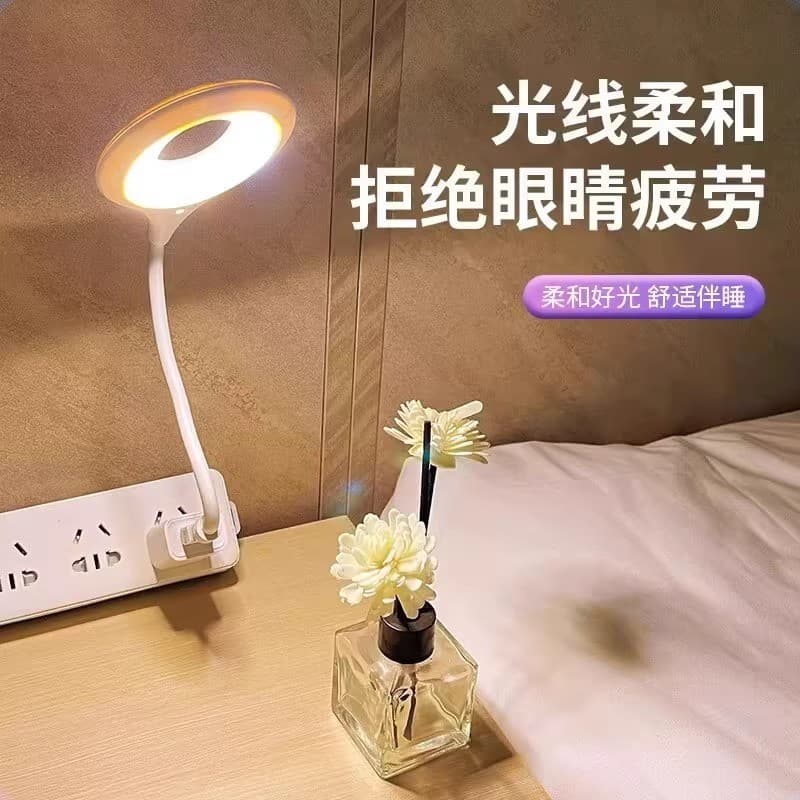 Lâmpada de Leitura Inteligente USB com Controle por Voz, Mini Portátil, Universal, Ajustável, com Iluminação por Comando