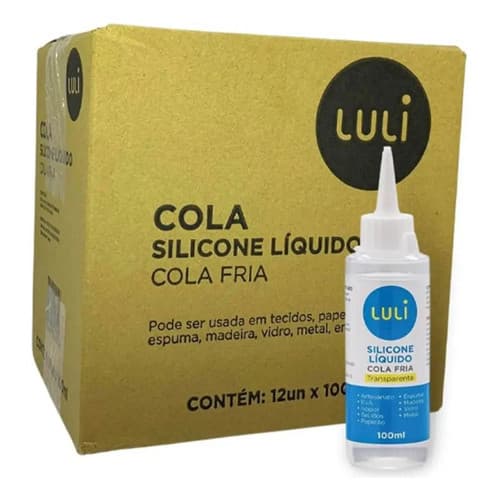 Cola Silicone Liquida Fria Artesanato Luli 100ml C/12 Und