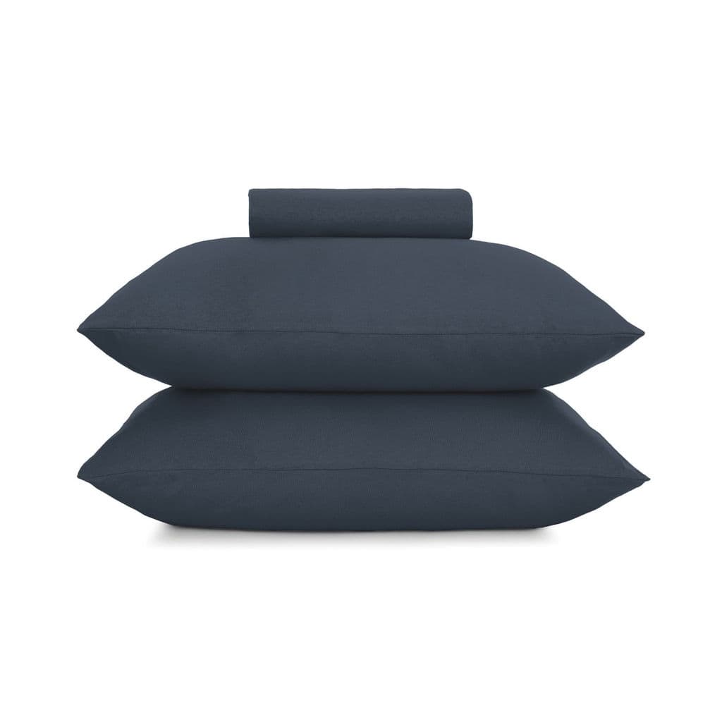Jogo de Cama King Malha Fio Penteado Altenburg Azul
