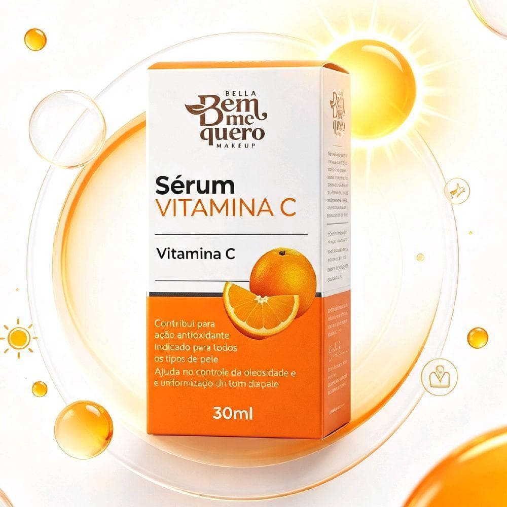 Sérum Vitamina C Bem Me Quero 30ml — Uniformiza e Ilumina a Pele com ação antioxidante para todos os tipos de pele
