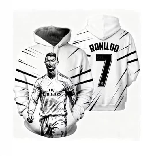 Moletom Infantil de Futebol com Capuz para o Outono, Camiseta Comemorativa do Milênio com Estampa 3D para Fãs