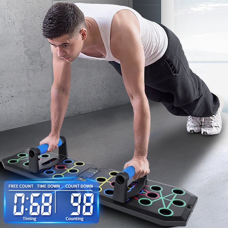 Temporizador contagem Multi-função Push-Up suporte dispositivo de treinamento placa auxiliar doméstico Abs peito músculo