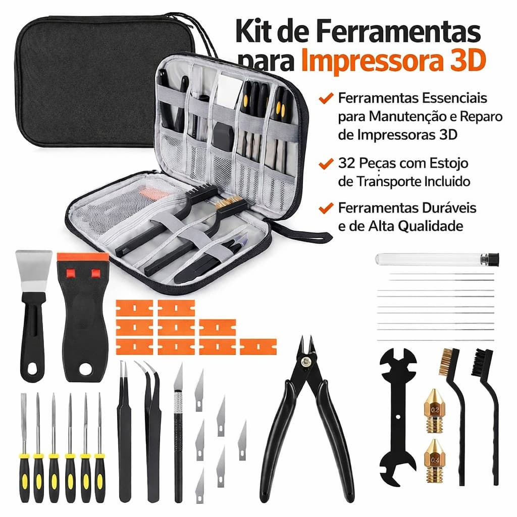 De Ferramentas Para Impressora 3D , De Limpeza De Bico , Raspadores De Remoção , Escovas , Cortador De Fi
