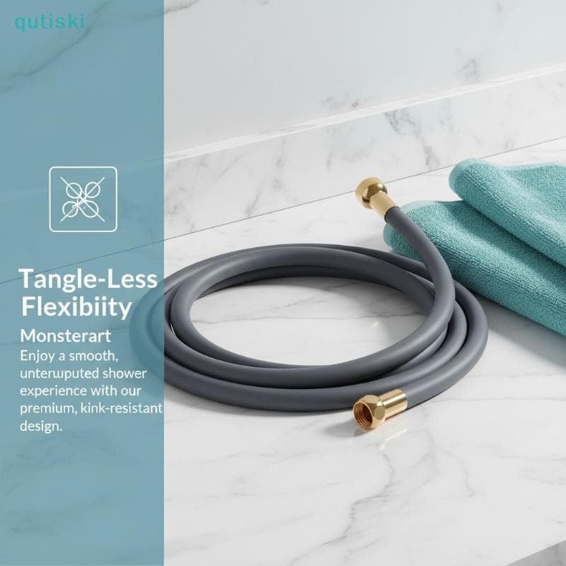Mangueira De Chuveiro De Silicone , Sem Ferrugem , Flexível , Resistente À Corrosão , Conector De Tampa De Aço Para Jard