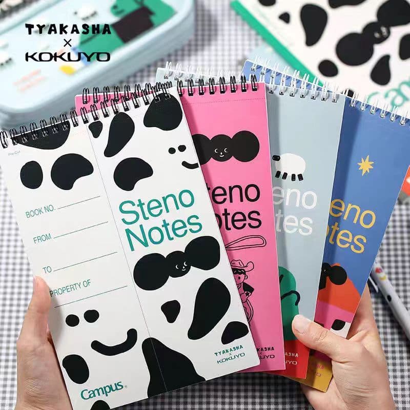 KOKUYO Takasha Bobina Notebook Alunos do ensino médio Bloco de notas de mão curta de alta qualidade 6 x 30 cm 60 páginas