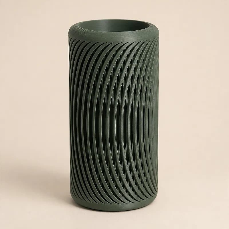 Vaso Espiral Decorativo Twysta Criandê Verde
