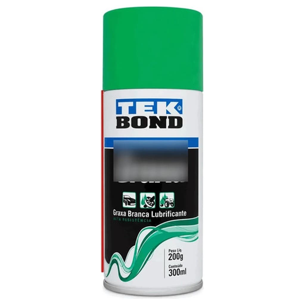 Graxa Branca Tekbond TekSpray Spray 200g 300ml Lubrificante Multiuso para Carro Caminhonete Manutenção Mecanismos