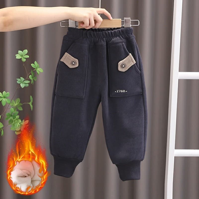 Meninos casuais velo-calças de lã outono inverno estilo ocidental bebê calças quentes roupas de inverno do bebê crianças