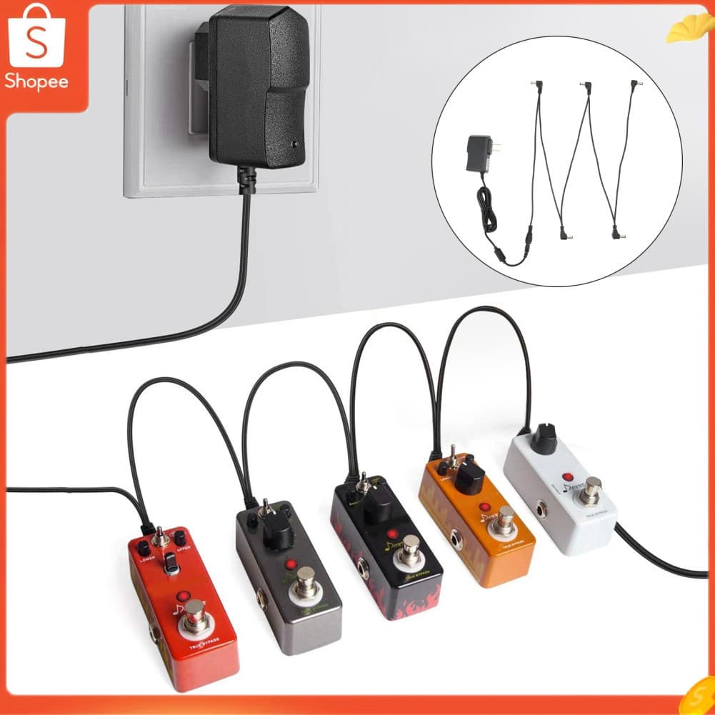 Adaptador de alimentação 9V 850mA Plugue de comutação de substituição para pedais de múltiplos efeitos de guitarra com