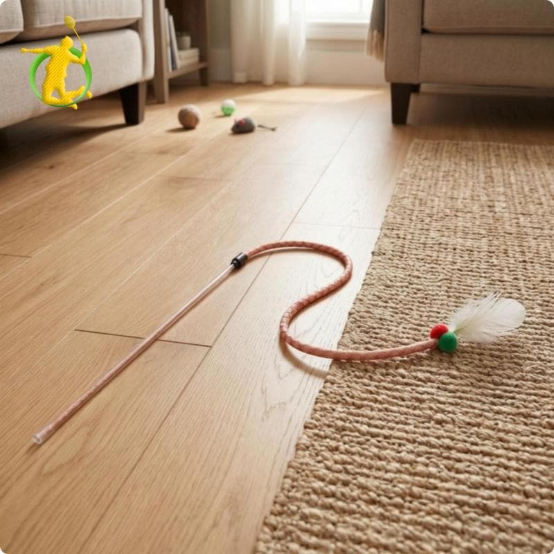 [Asiyy] Varinha De Provocação De Gato Brilhante Leve Com Eixo Flexível Para Gatos E Gatinhos