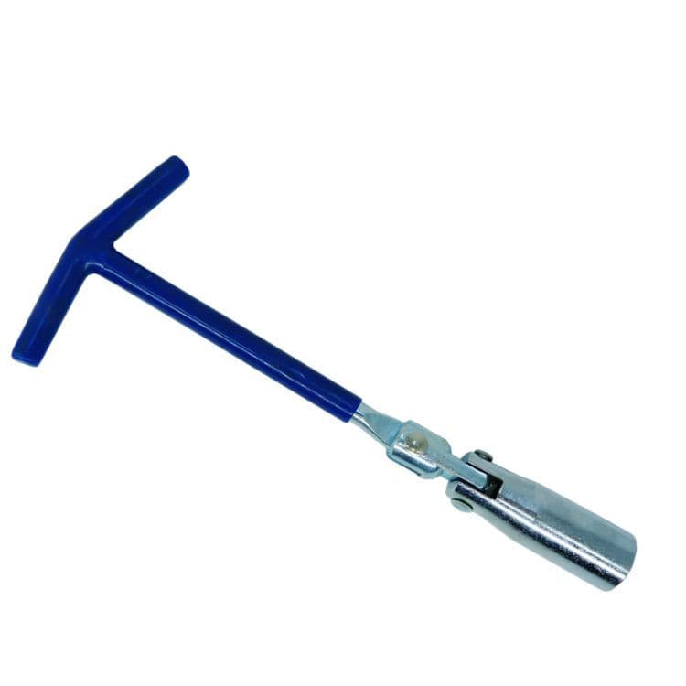 Chave de bujias tipo T, soquete para reparo de pneus de automóveis, ferramenta manual forjada tipo T de 14mm.