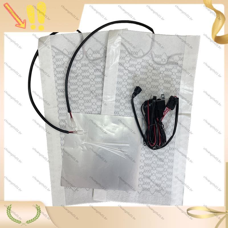 [Promover C] Kit Universal De Aquecedor De Assento De Carro 12V Almofadas De Aquecimento De Fibra De Carbono Botões De S