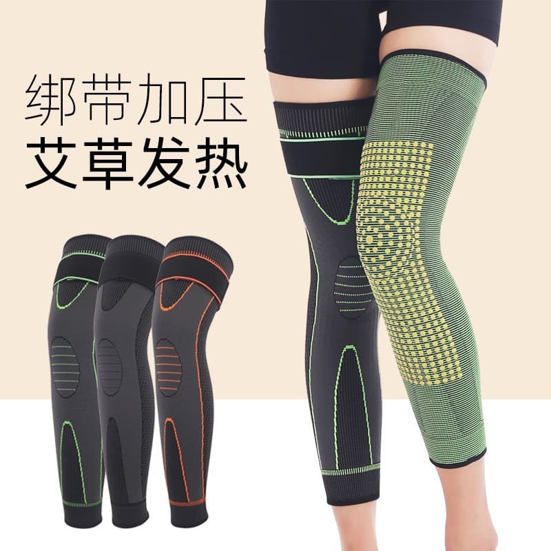 Joelheiras com cadarço, autoaquecimento, absinto, pernas frias antigas, estendidas, juntas masculinas e femininas, outon