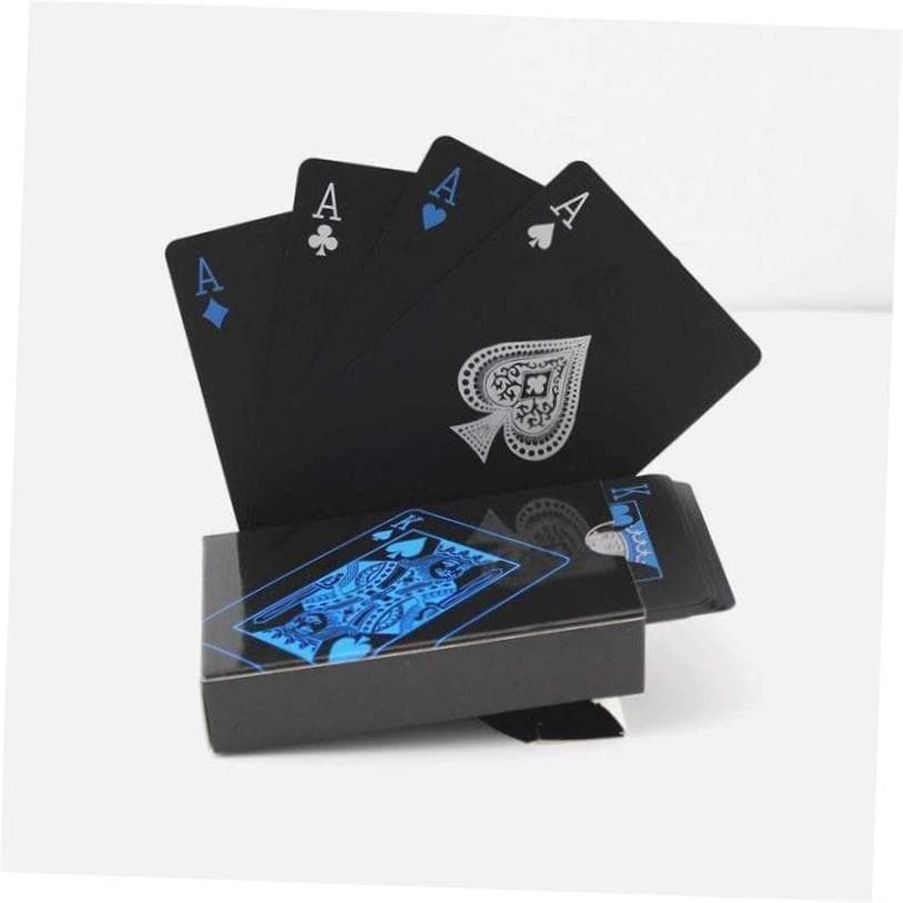 Cartas De Jogar Pretas À Prova D'água De Pôquer De PVC De Plástico De Qualidade Cre