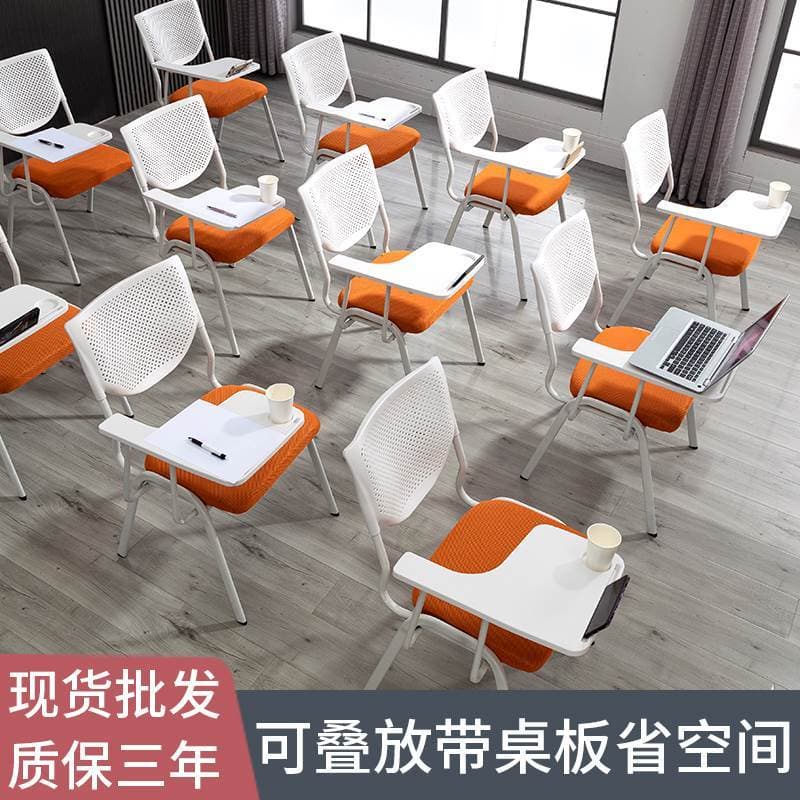 Cadeira de treinamento com quadro de mesa Cadeira de aula de treinamento para estudantes com quadro de escrita Cadeira d