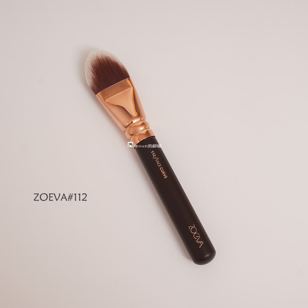 Zoeva Pincel de base plana tipo língua 112 Pincel de base Facial Pincel de base líquida Pincel de maquiagem leve Pincel