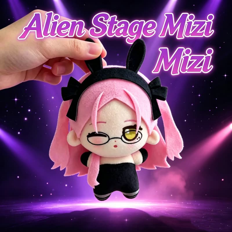 Boneca de Algodão Alien Stage de 10cm, Mizi Till, Pingente de Pelúcia, Figura de Anime, Brinquedo de Pelúcia para Bolsa,