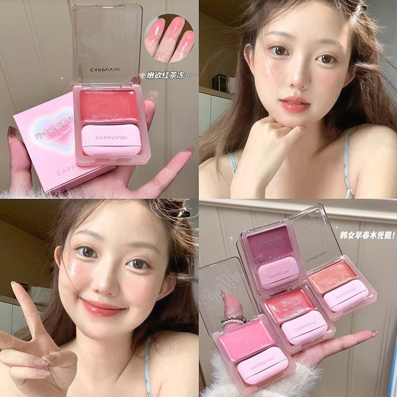 Cappuvini blush creme vitalidade sensação de luz blush creme expansão cor sensação feminina pó blush Natural