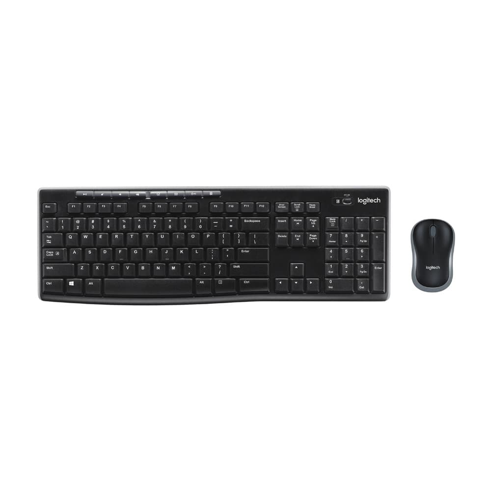 Combo Teclado E Mouse Sem Fio Logitech Mk270 Preto/cinza [F133]