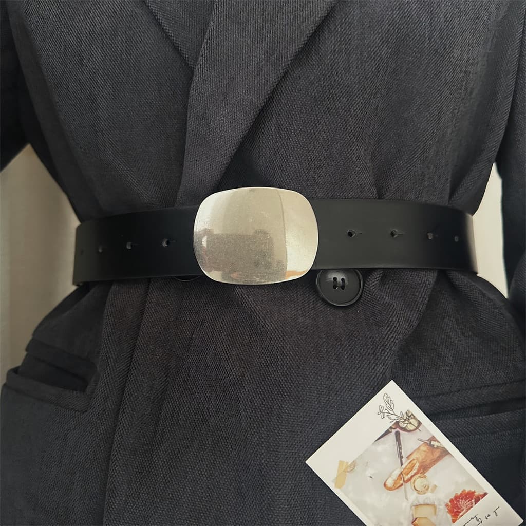 Cinto largo feminino All-Match preto ins na moda 2025 calças cinto Jeans calças femininas cinto decoração de alta qualid