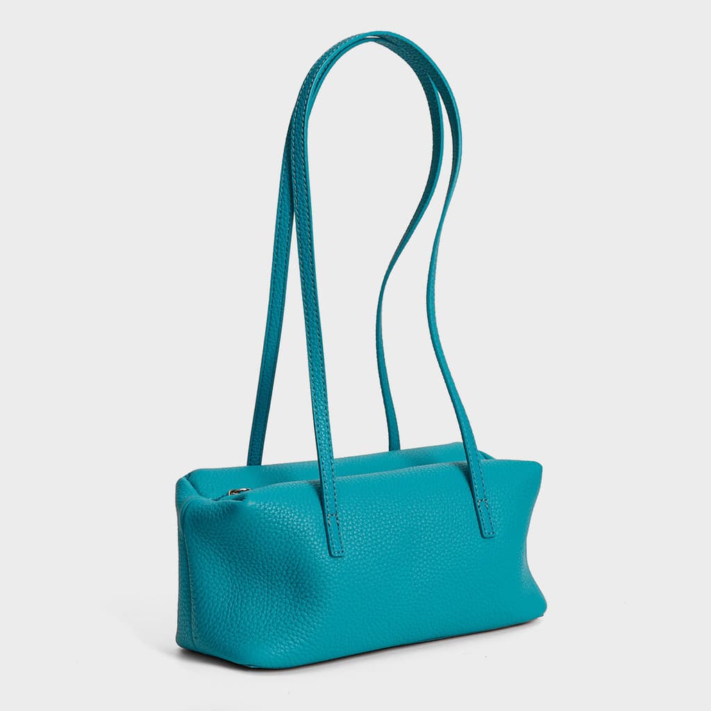Bolsa Francesa Versátil Para Axilas , Nicho De Luxo Leve , Grande Capacidade , Nova De Couro Azul De Alta Qualidade