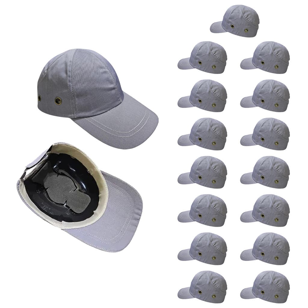 Bone com Capacete EPI Kit 15 Uni Obra Seguranca Casquete Trabalho Construcao Oficina Reparo Resistente Proteçao