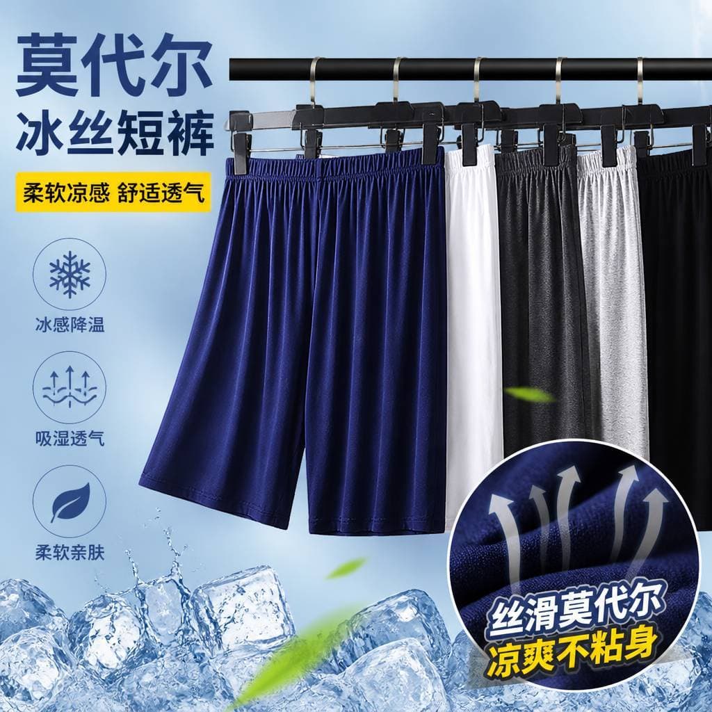Calças de pijama masculinas de verão curto estilo fino Modal algodão calças de pijama masculino Casual solto Plus Size p