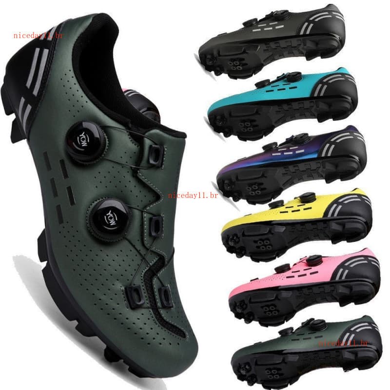 Sapatos de Ciclismo Antiderrapantes para Homens/Sapatos para Bicicleta de Montanha/Tamanhos de 36 a 47 KL7M