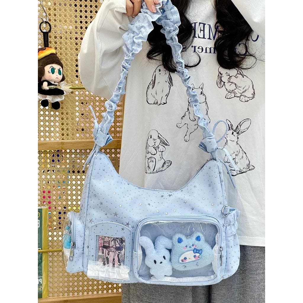 Estrela de um ombro novo estilo simples grande capacidade japonês estilo Preppy um ombro mensageiro saco de dor menina s