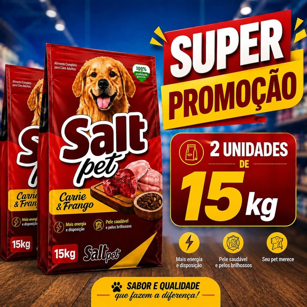 Ração Para Cachorro Adulto 30kg Carne e Frango | Ração Para Cães Completa Nutritiva Saborosa Qualidade