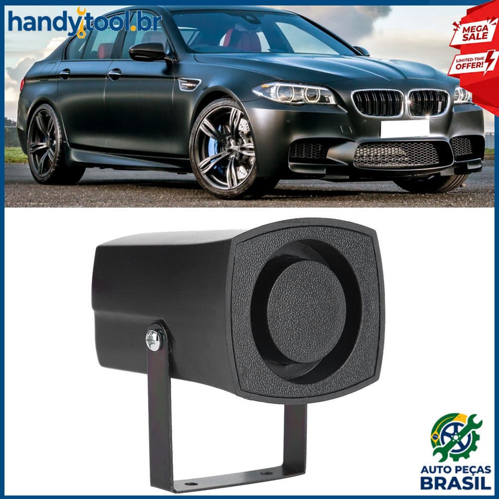 Aumotop carro invertendo som de backup 6 tom buzzer chifre alarme sirene alto-falante 12v alto durável aviso para