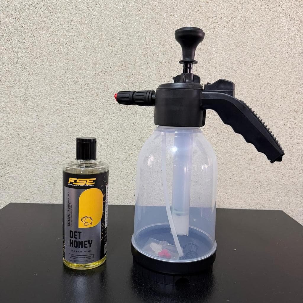 Kit Automotivo: Snow Foam Espuma Manual 2l + Shampoo Automotivo Det Honey Concentrado 500ml