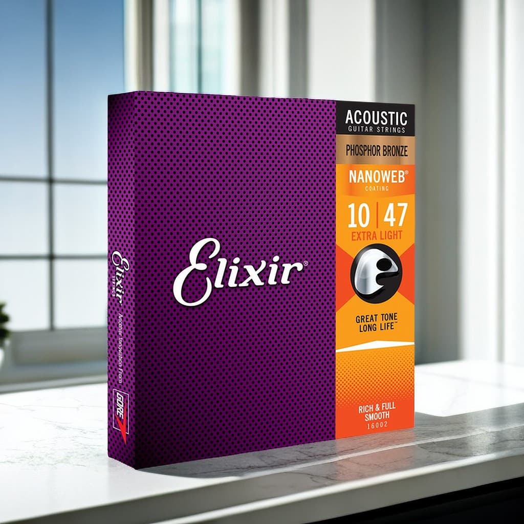 Elixir 16002 Cordas de Violão Acústicas 80/20 de Bronze Fosforoso, Acessórios com Ótimo Som e Toque Suave. 010 014 023 0